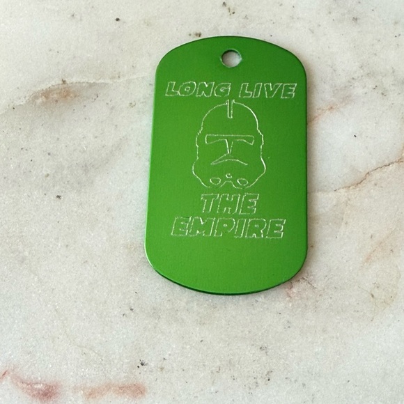 New Green imperial stormtrooper long live the empire Dog Tag crest necklace cool - Picture 3 of 3